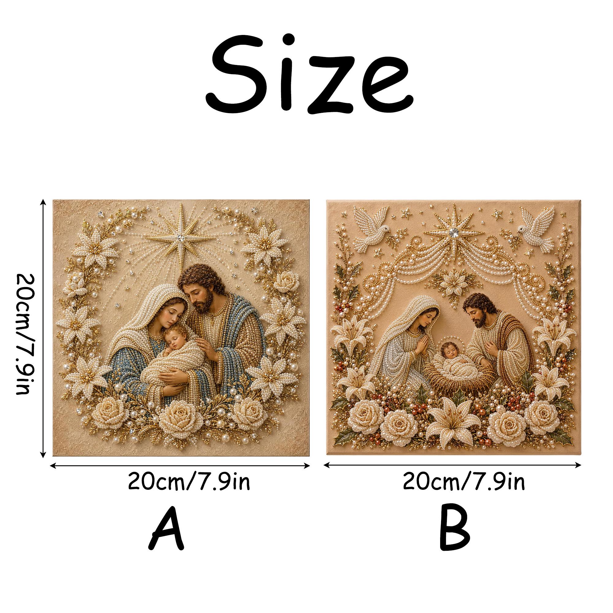 Holy Family Pearl Art Kit – DIY Christmas Wall Decor