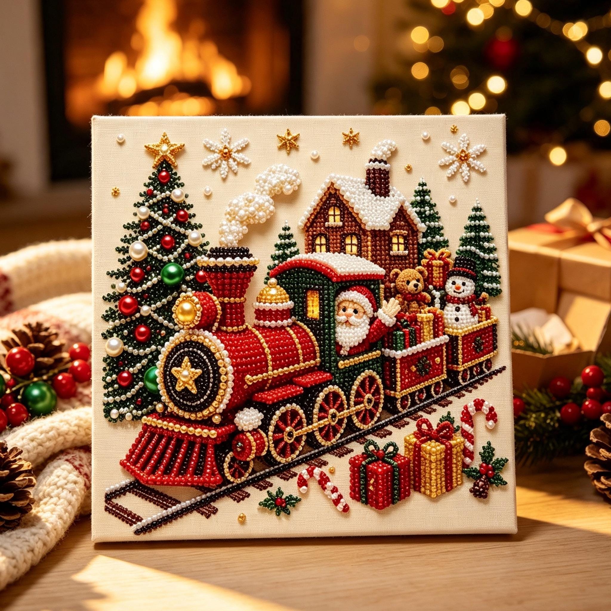 NEW DIY Christmas Pearl Diamond Painting Art Kit