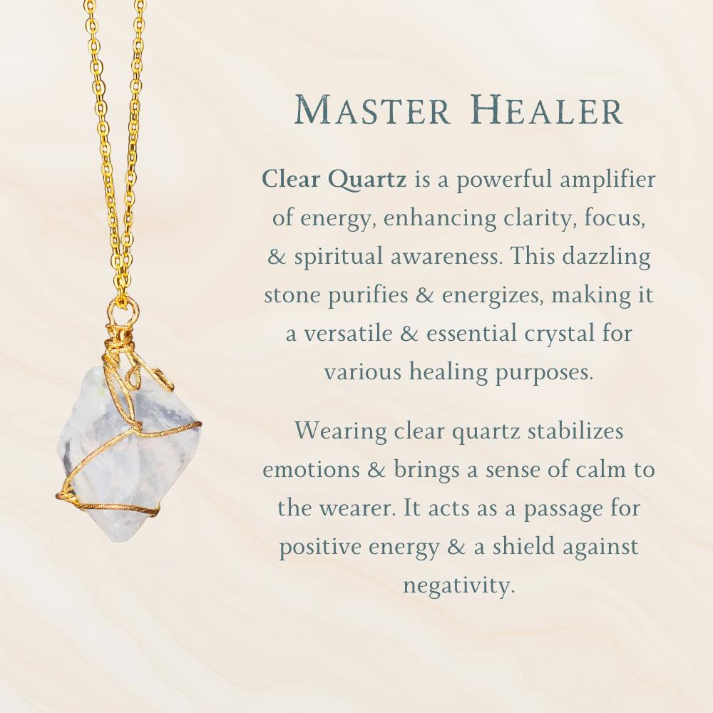 Healing Raw Stone Crystal Necklace