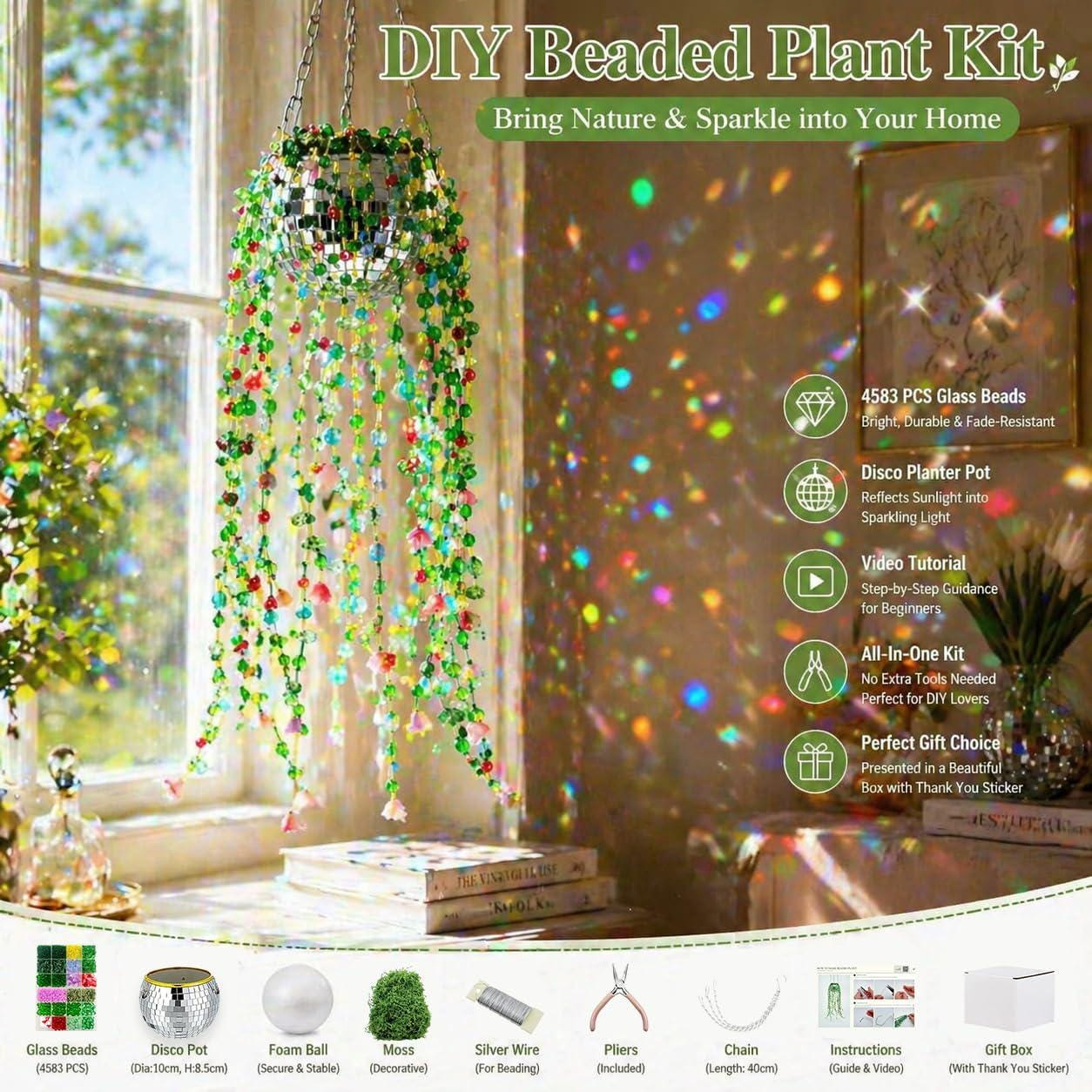  DIY Flower Leaf Beaded Plant Kit 