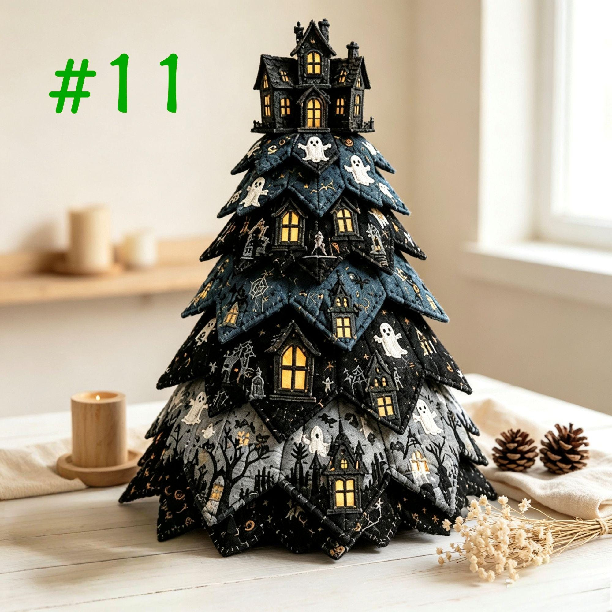 Holiday Quilted Tree DIY Sewing Kit – Christmas & Halloween Fabric Craft