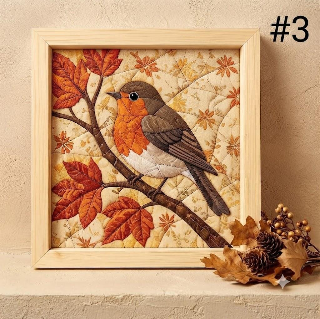 Kinusaiga-Framed No-Sew Animal Fabric Art Kit