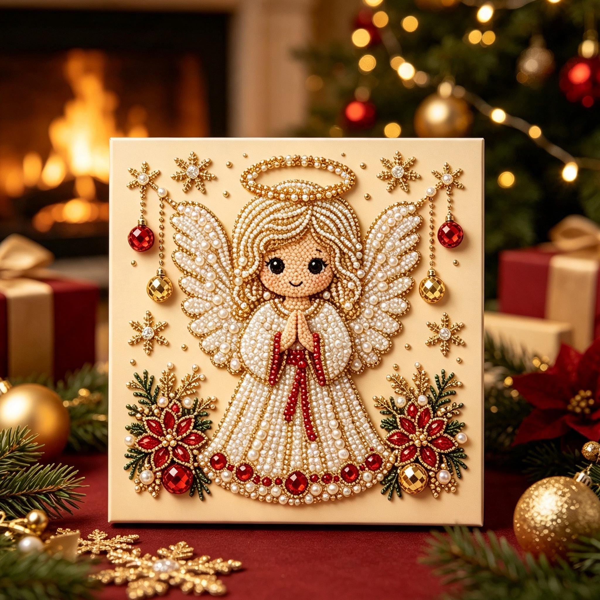NEW DIY Christmas Pearl Diamond Painting Art Kit