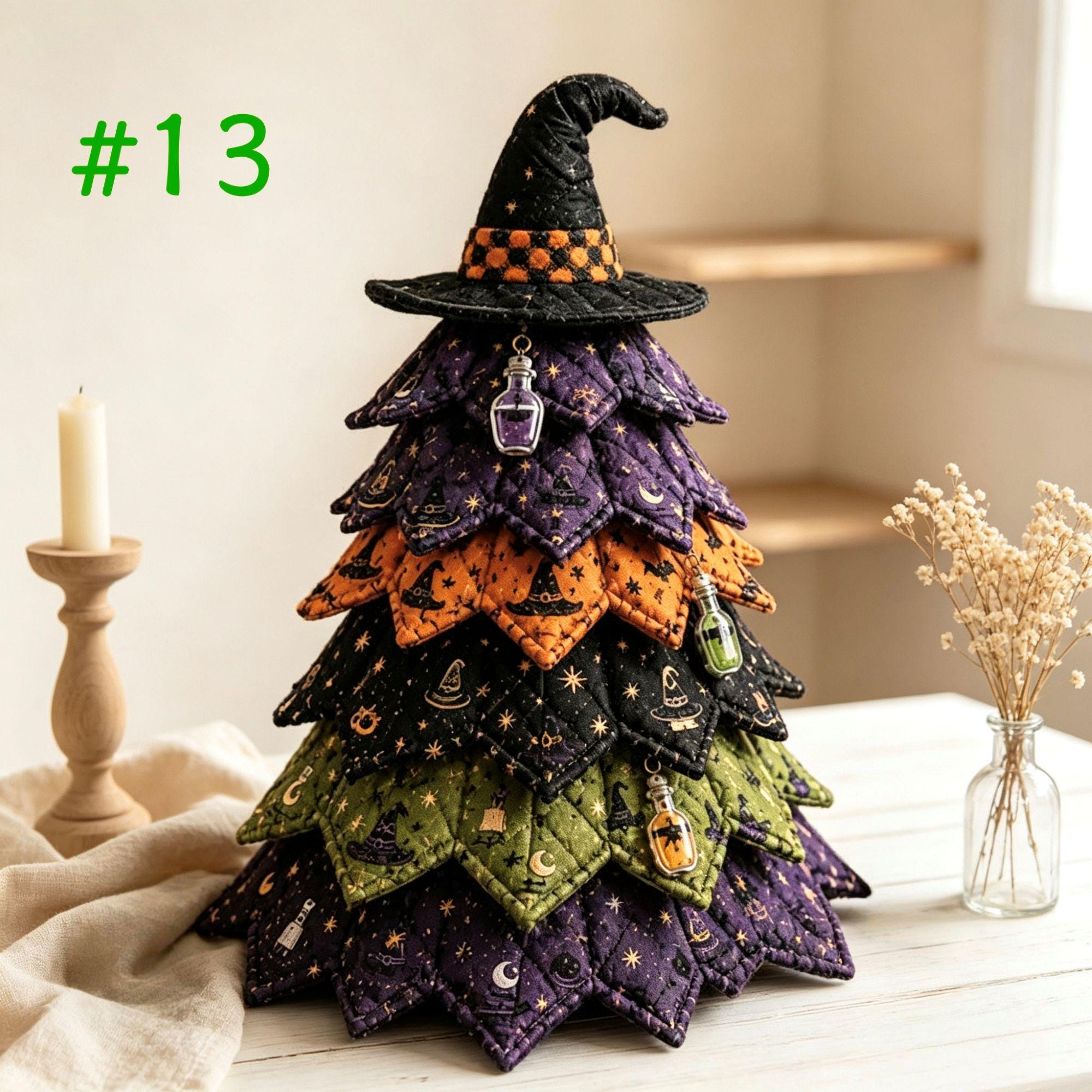 Holiday Quilted Tree DIY Sewing Kit – Christmas & Halloween Fabric Craft