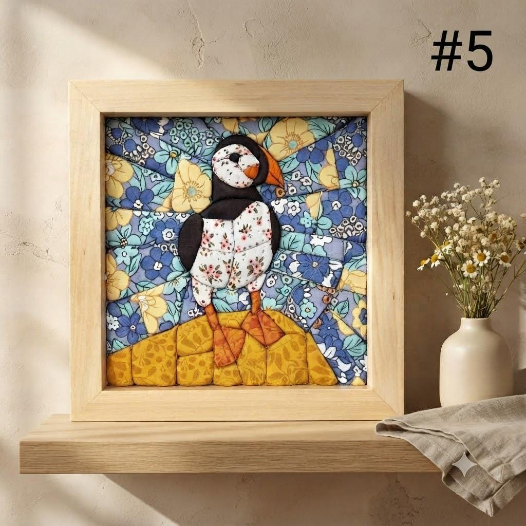 Kinusaiga-Framed No-Sew Animal Fabric Art Kit