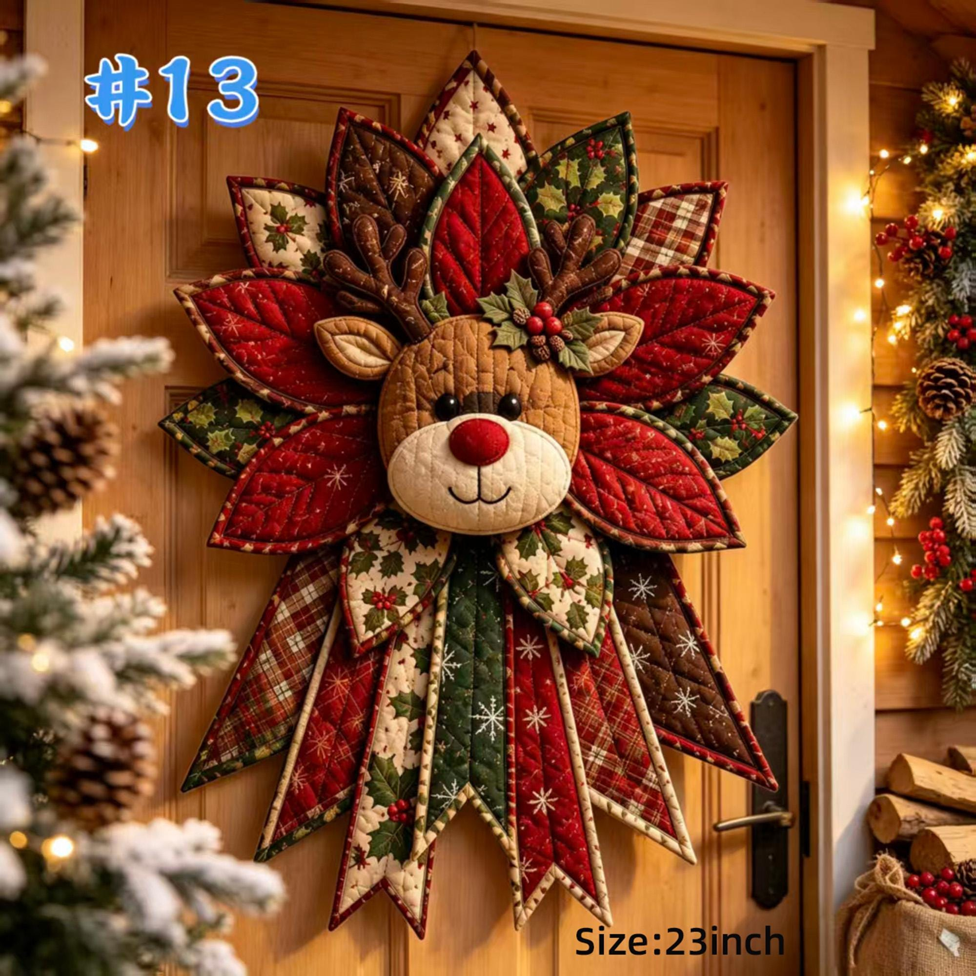 Christmas & Halloween Quilted Door Hanger DIY Patchwork Wreath Sewing Kit