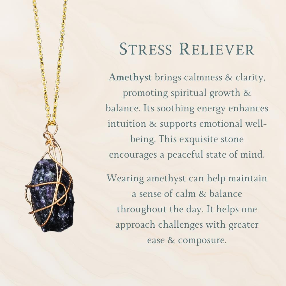Healing Raw Stone Crystal Necklace