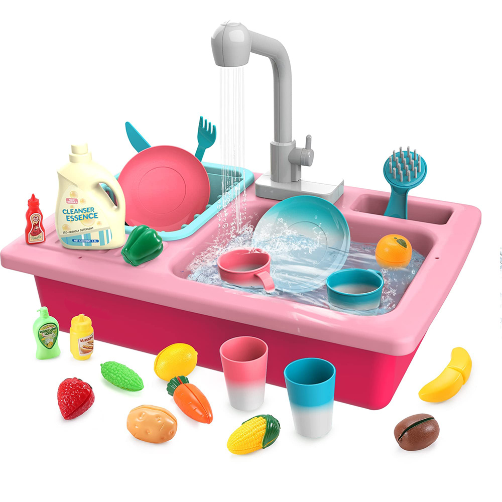 Toddler Play Sink with Real Running Water – Sensory Kitchen Toy