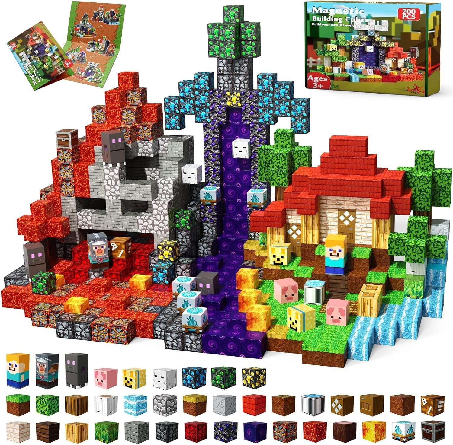 PixelCraft™ Magnetic Building World – Creative Building Toy for Kids