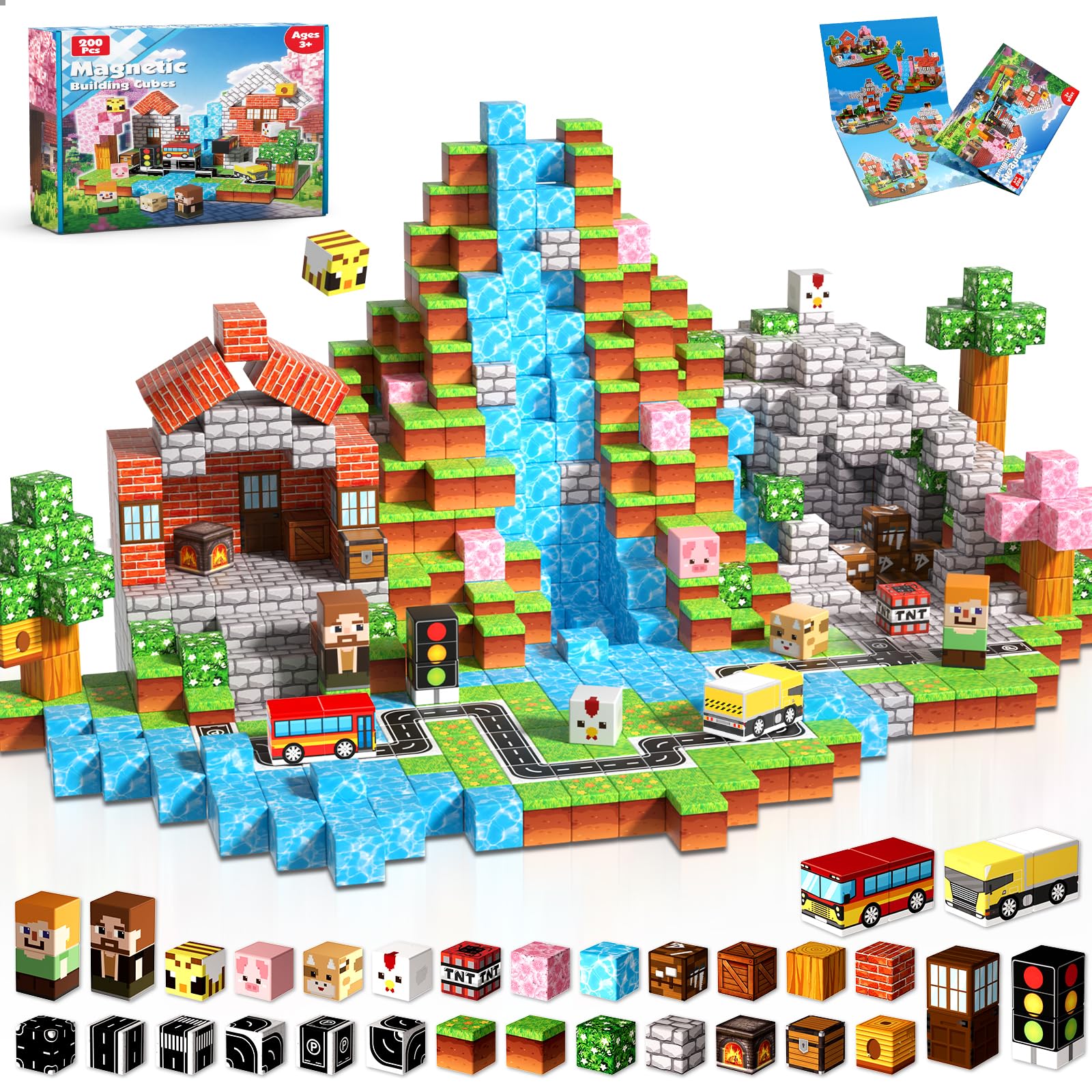 PixelCraft™ Magnetic Building World – Creative Building Toy for Kids