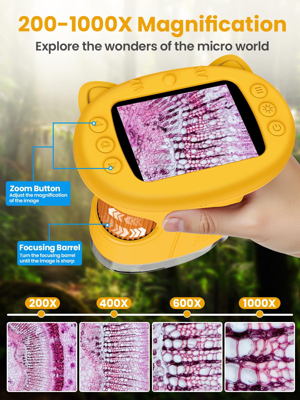 Pocket Microscope Camera for Kids – 1000X Digital Explorer Toy