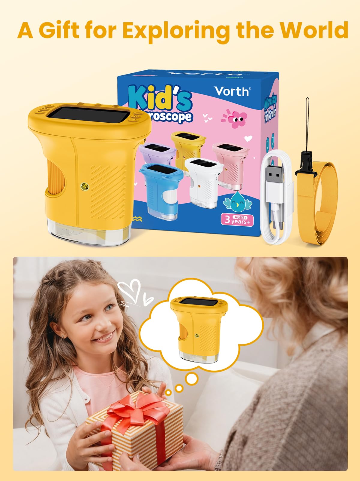 Pocket Microscope Camera for Kids – 1000X Digital Explorer Toy