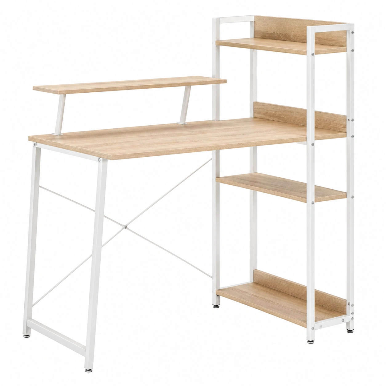 Escritorio gamer con estantería y soporte elevado 120 cm estilo minimalista moderno-cartsiro