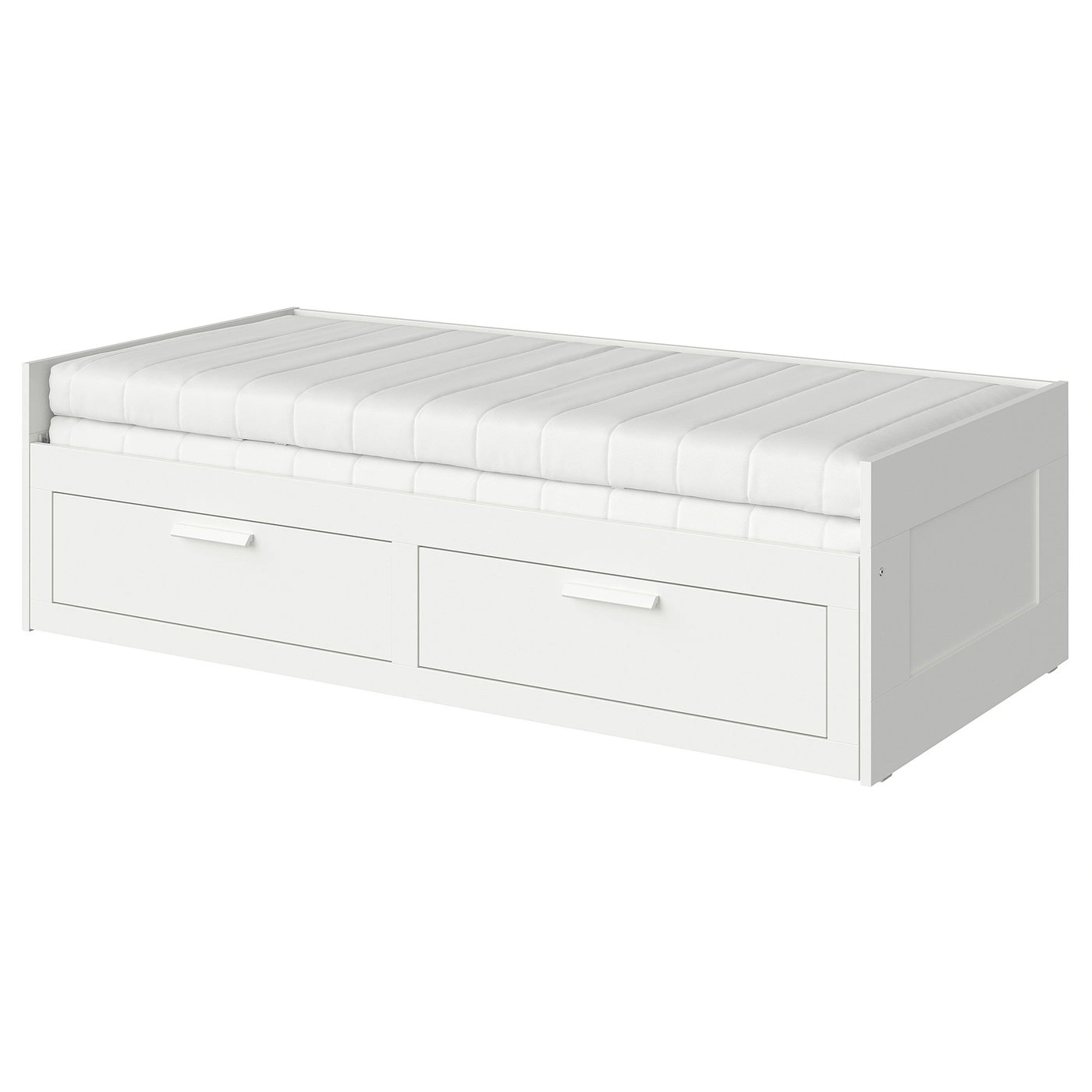 Cama nido con 2 cajones 2 colchones blanca firme 80x200 cm-cartsiro