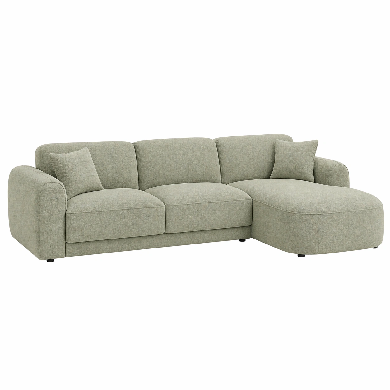 Sofá Seccional Amplio en Forma L con Chaise y Dise?o Suave Contemporáneo-buylirae