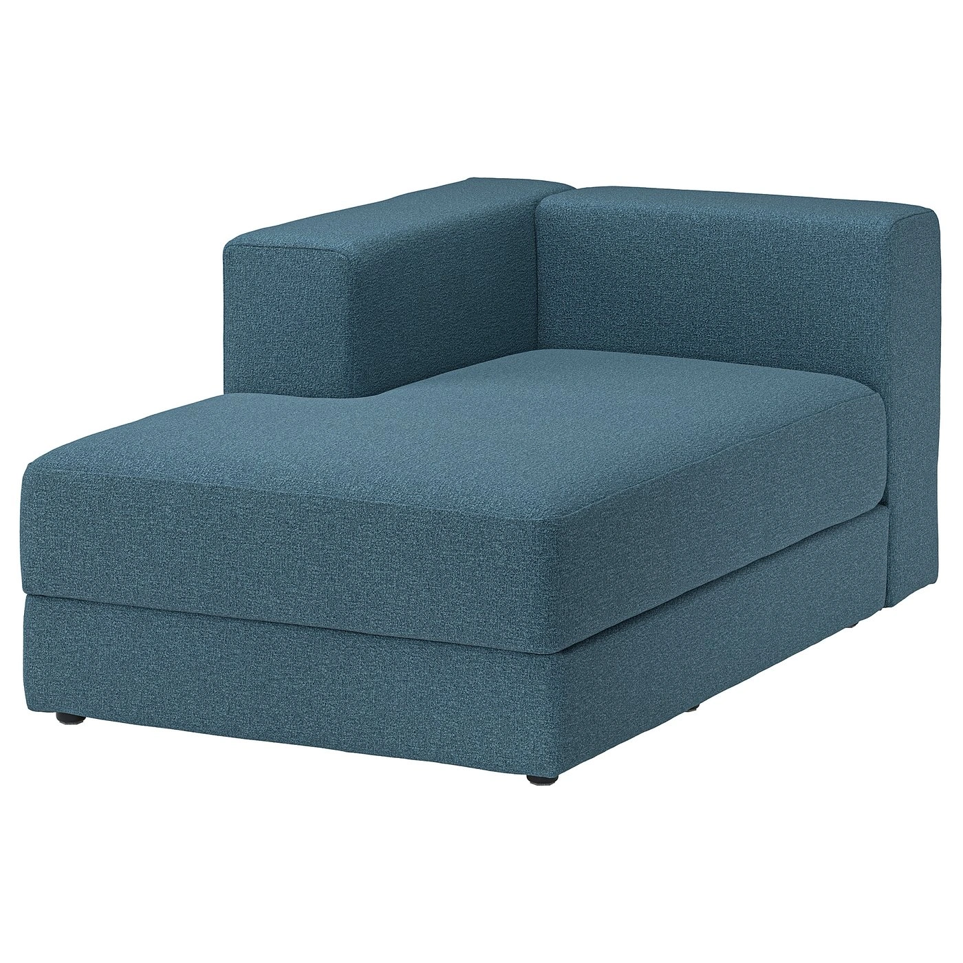 Chaise longue módulo izquierdo con reposabrazos gris-azul oscuro-buylirae