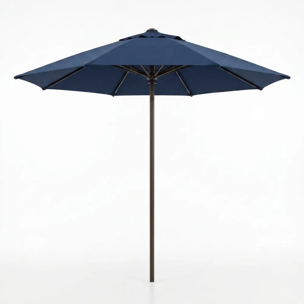 Sombrilla de Exterior 2.7m Aluminio Tejido Poliéster Azul