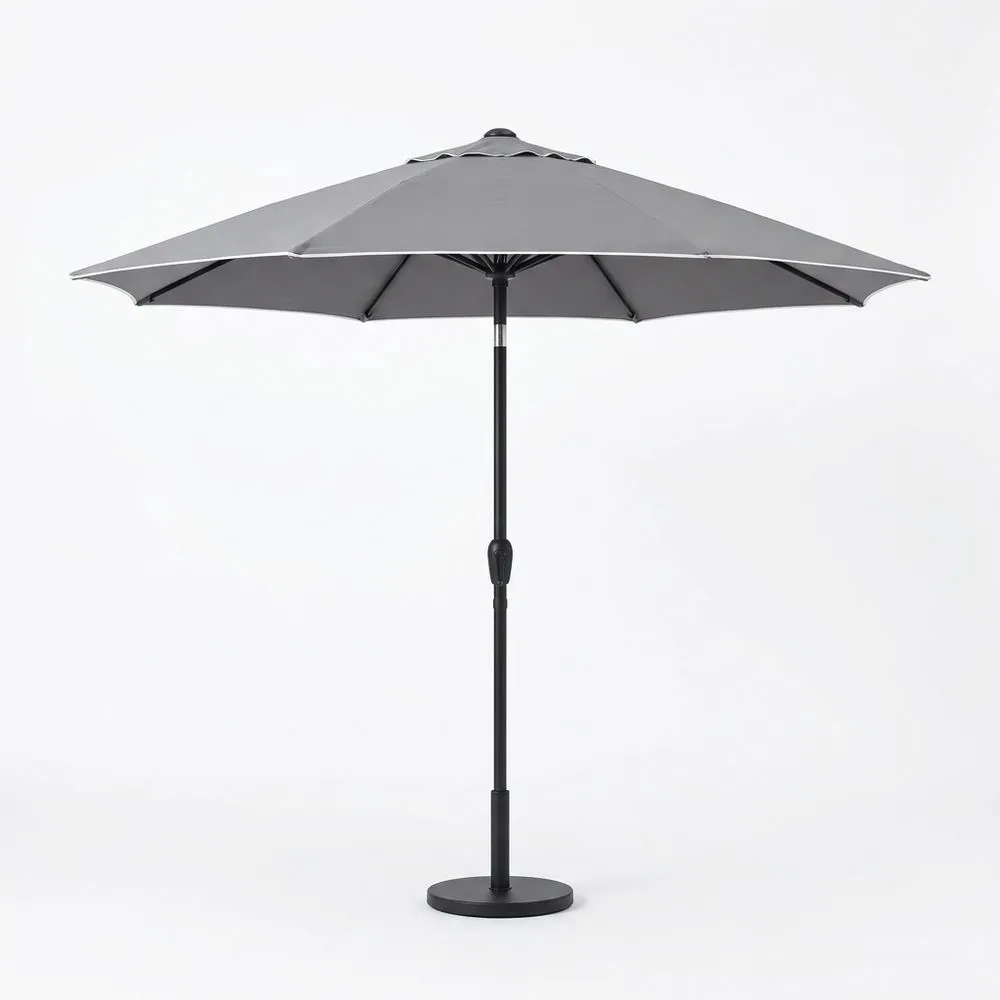Parasol de Jardín de Aluminio y Tela Gris 300 cm