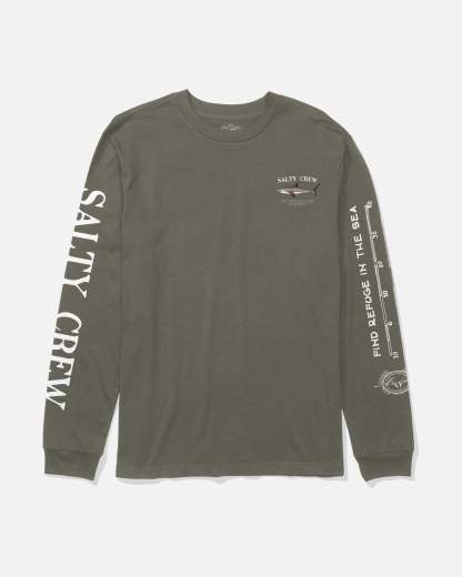 Bruce Boys Long Sleeve Tee - Dusty Olive