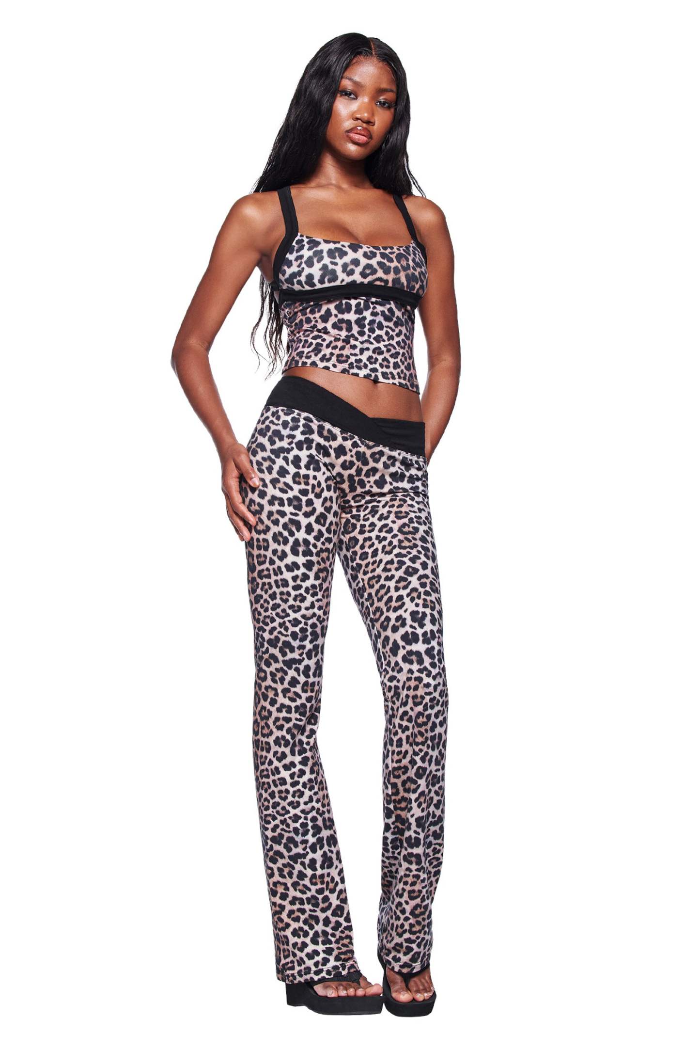 BLARE CROSSOVER PANT - LEOPARD