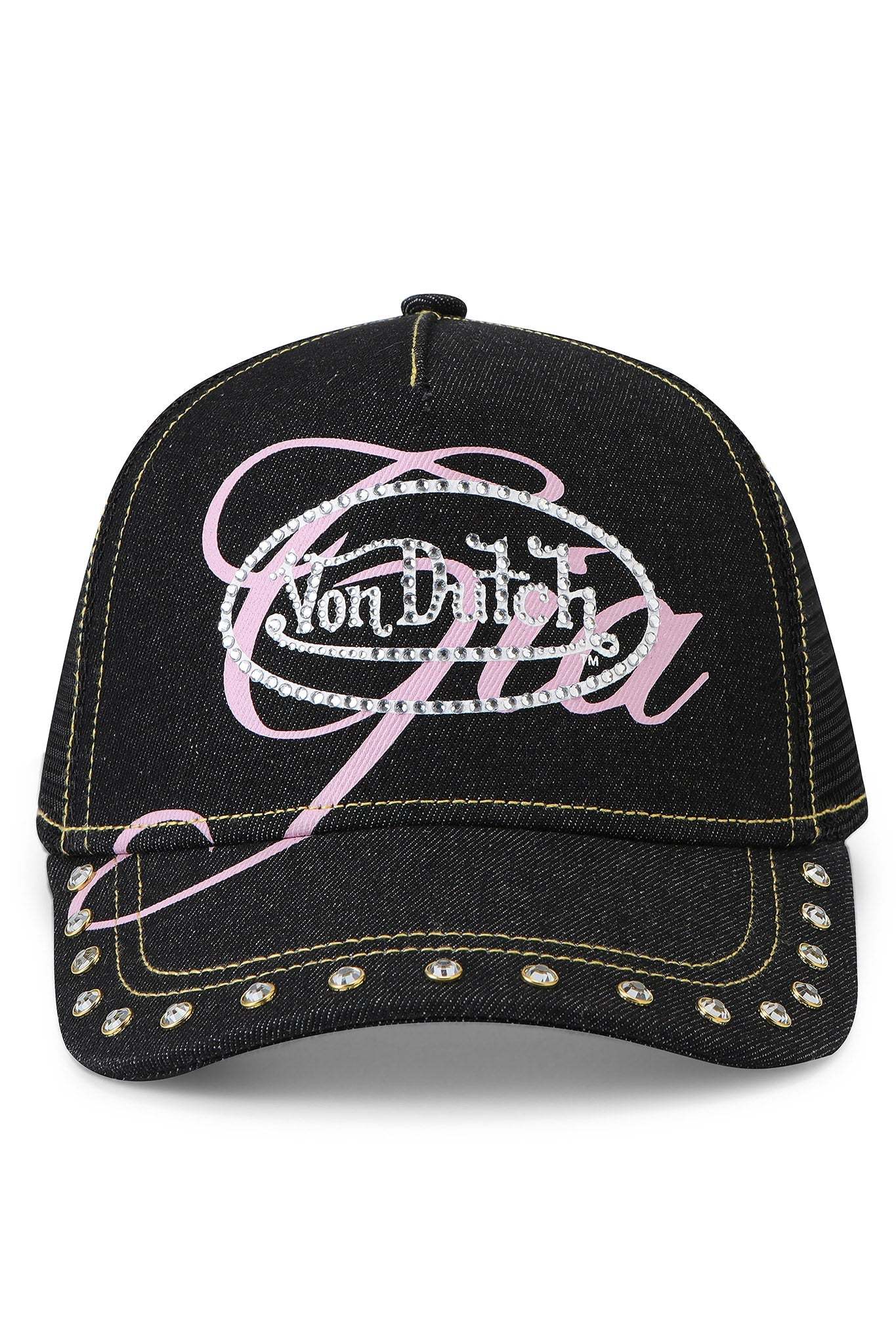 I.AM.GIA X VON DUTCH TRUCKER HAT - INDIGO DENIM