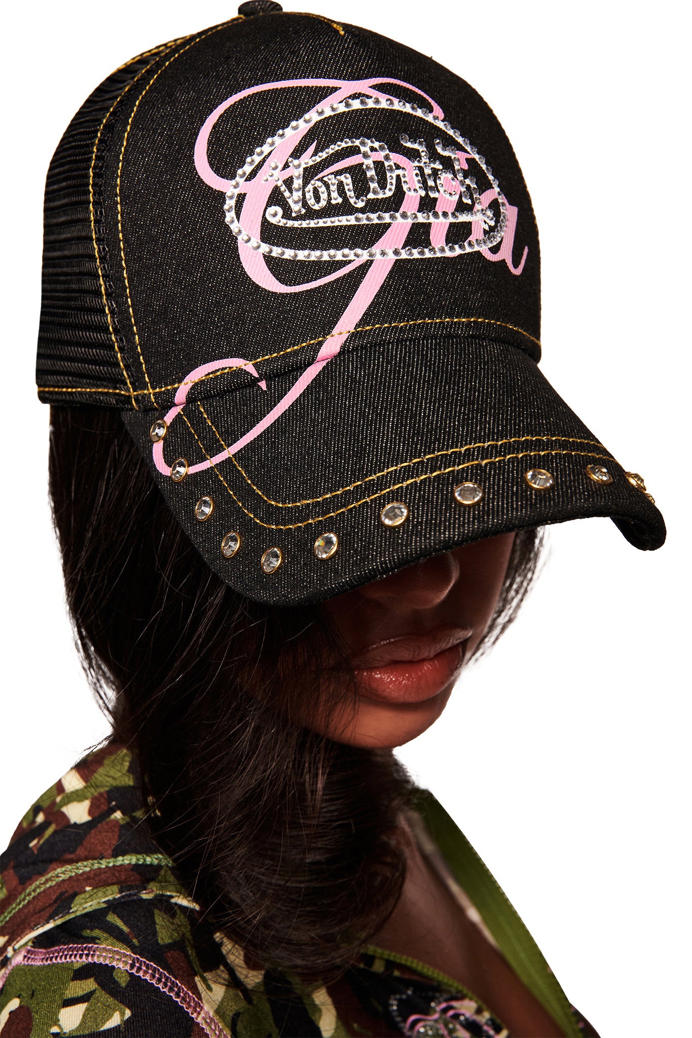 I.AM.GIA X VON DUTCH TRUCKER HAT - INDIGO DENIM