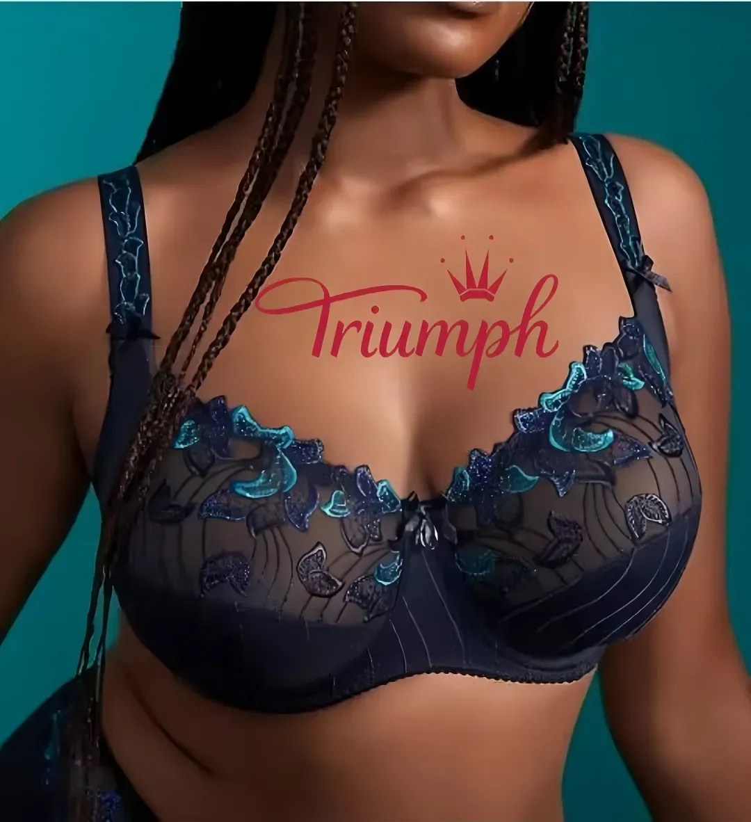 Triumph - 4 части🎗️Нов сутиен без банели с флорална бродерия