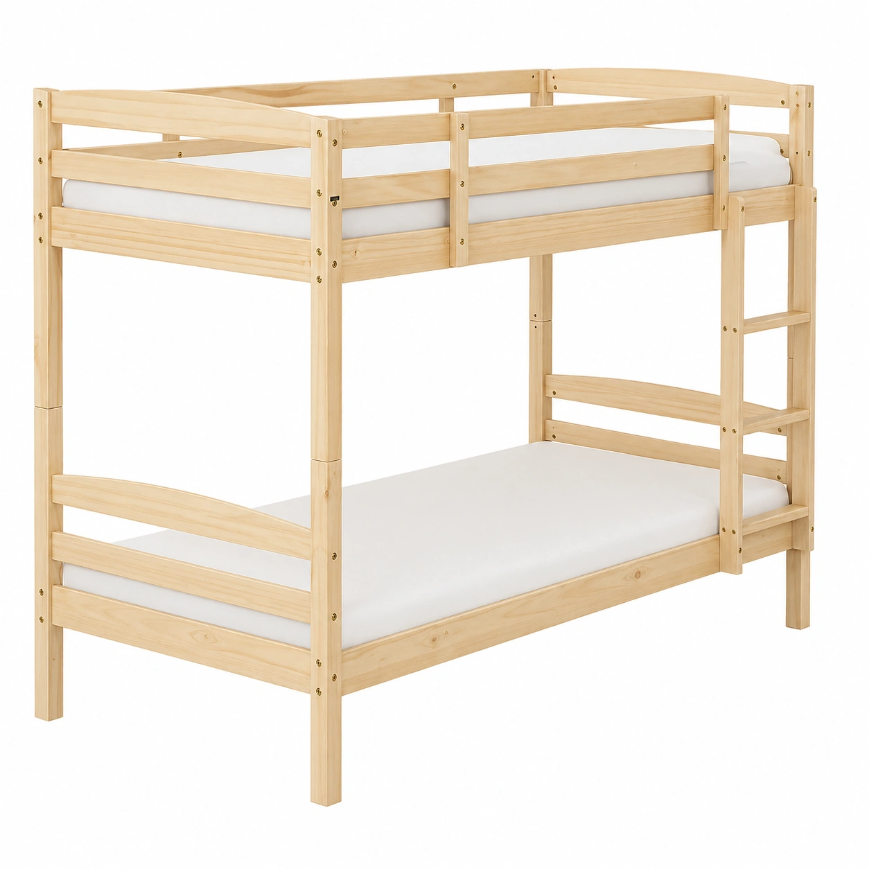 Litera de madera maciza 90 x 200 cm dise?o funcional con escalera integrada-My Shop