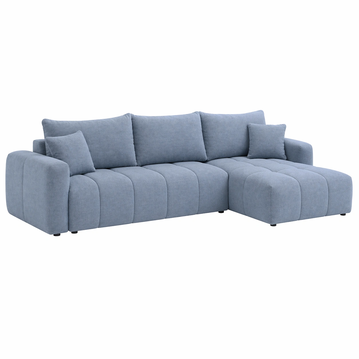 Sofá Seccional Moderno en Forma L con Chaise y Dise?o Acolchado Vertical-My Shop