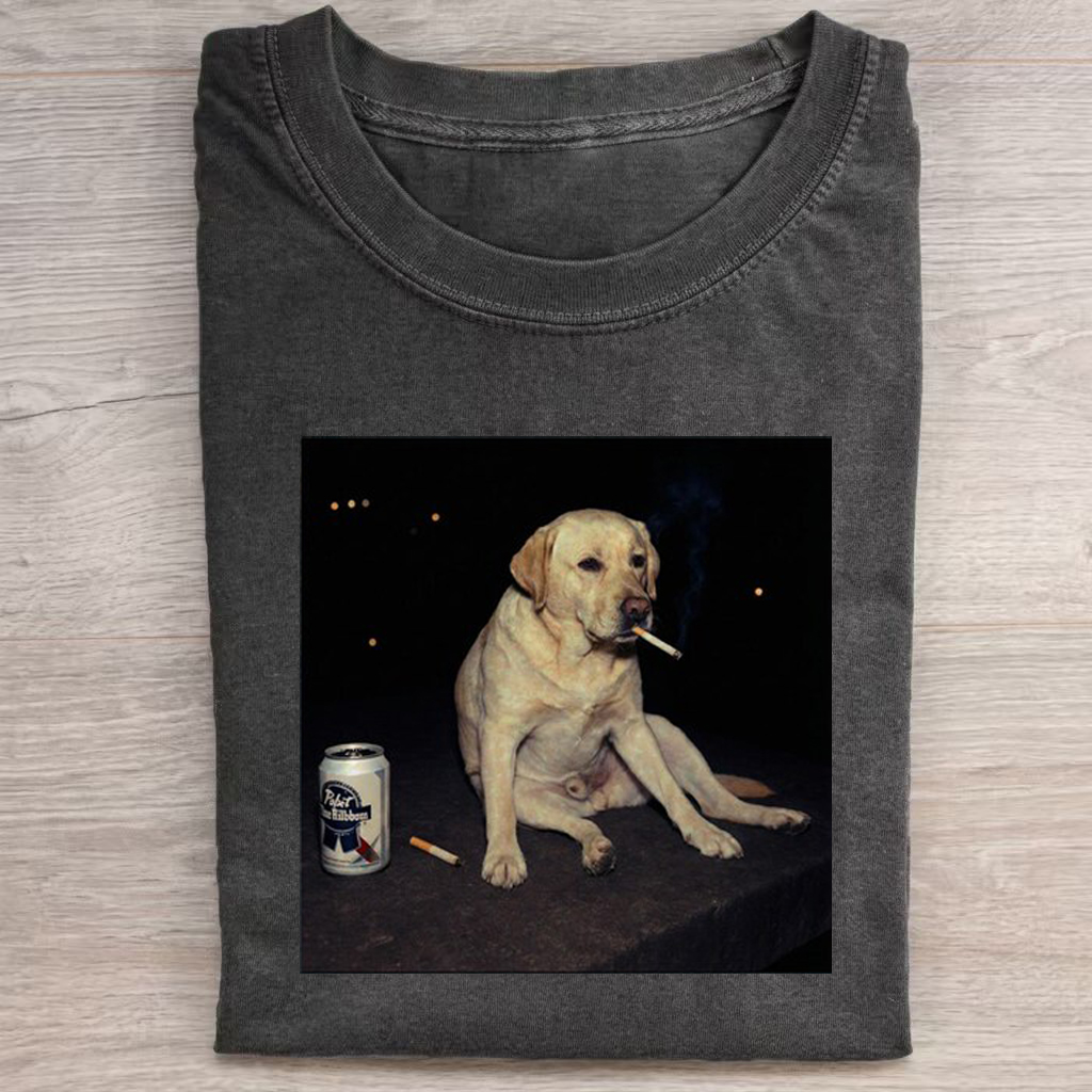 Labrador Funny Smoking T-Shirt