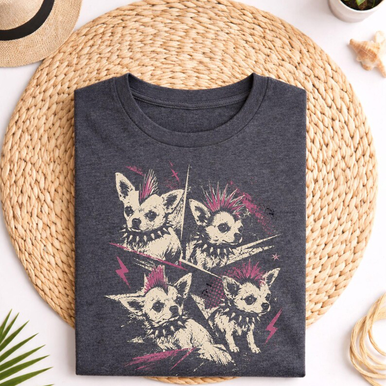 Vintage Punk Chihuahua T-Shirt