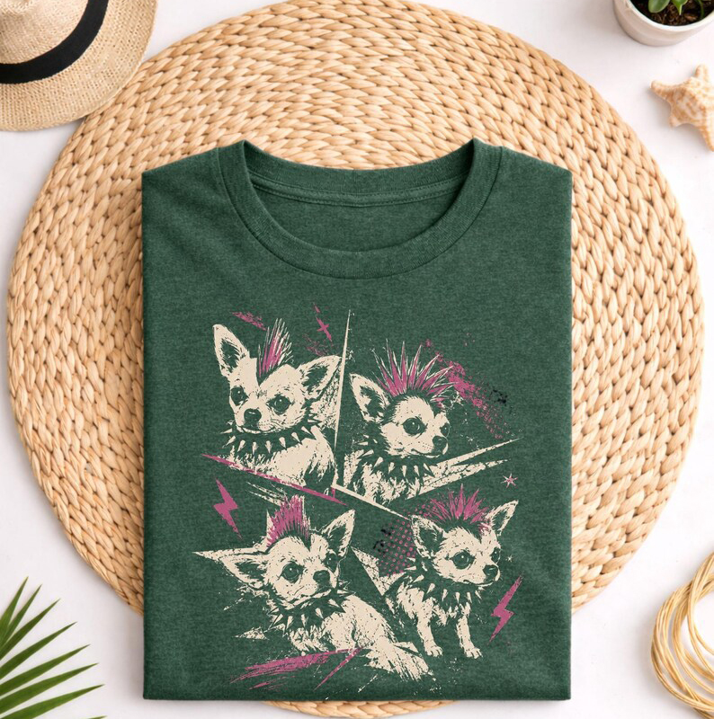 Vintage Punk Chihuahua T-Shirt