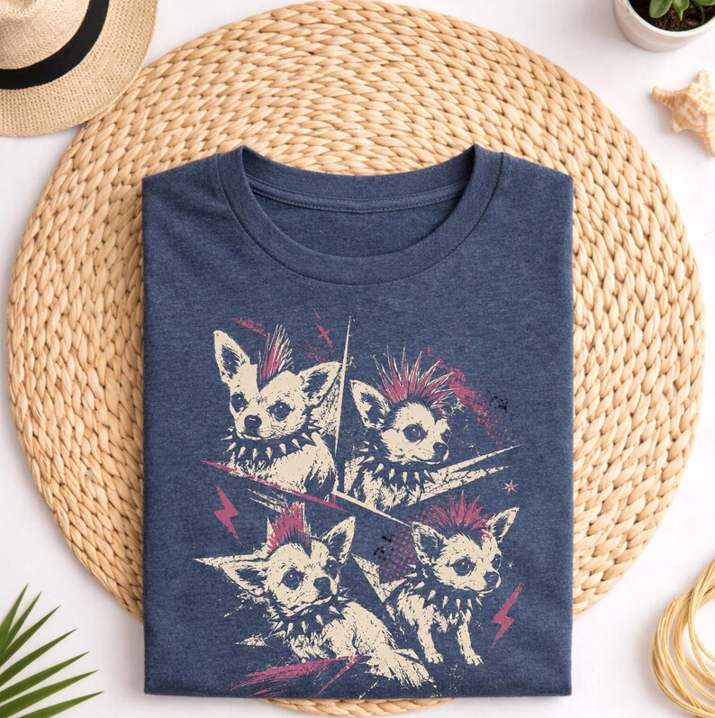 Vintage Punk Chihuahua T-Shirt