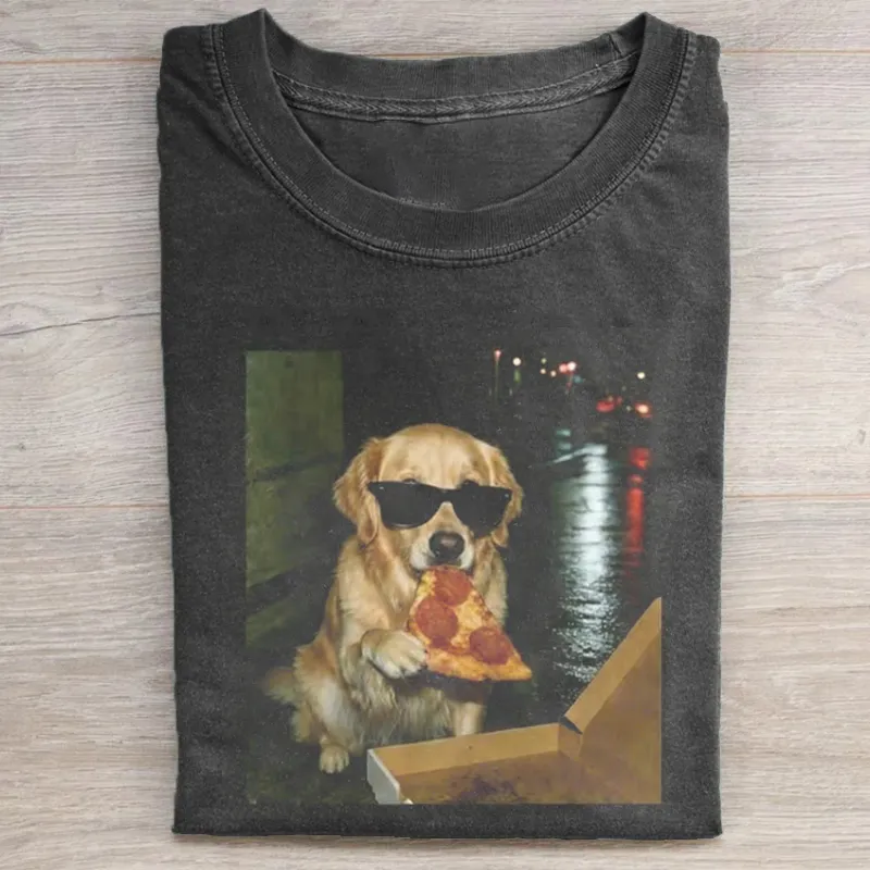 Funny Golden Retriever Meme T-shirt Vintage Washed DTG Graphic Tee | ZalleStudio