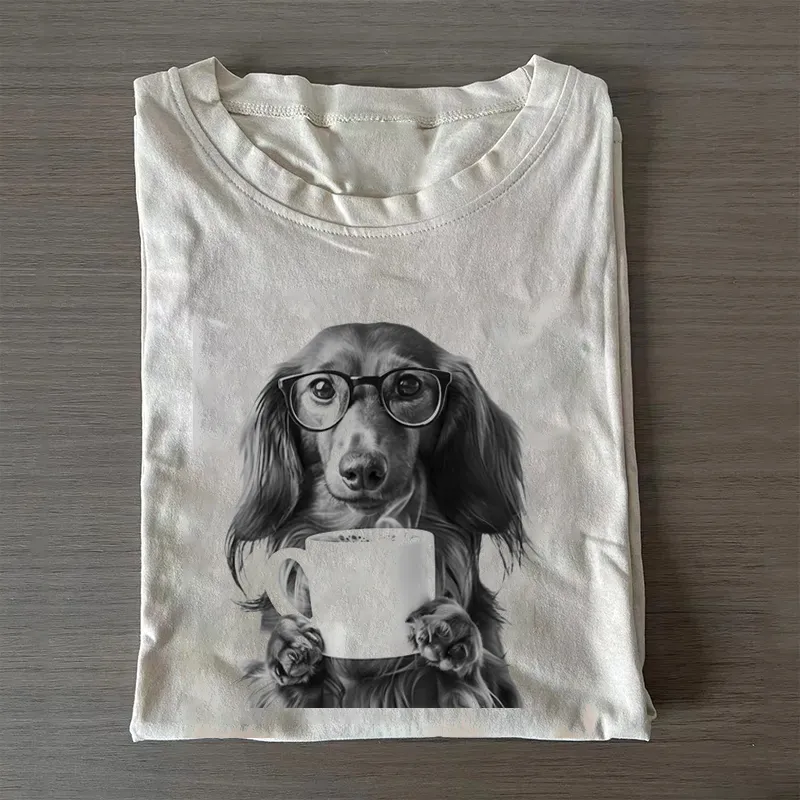 Vintage Funny Dachshund T-shirt Vintage Washed DTG Graphic Tee | ZalleStudio