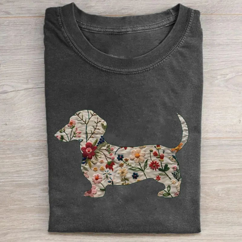 Dachshund Lover Dog T-shirt Vintage Washed DTG Graphic Tee | ZalleStudio