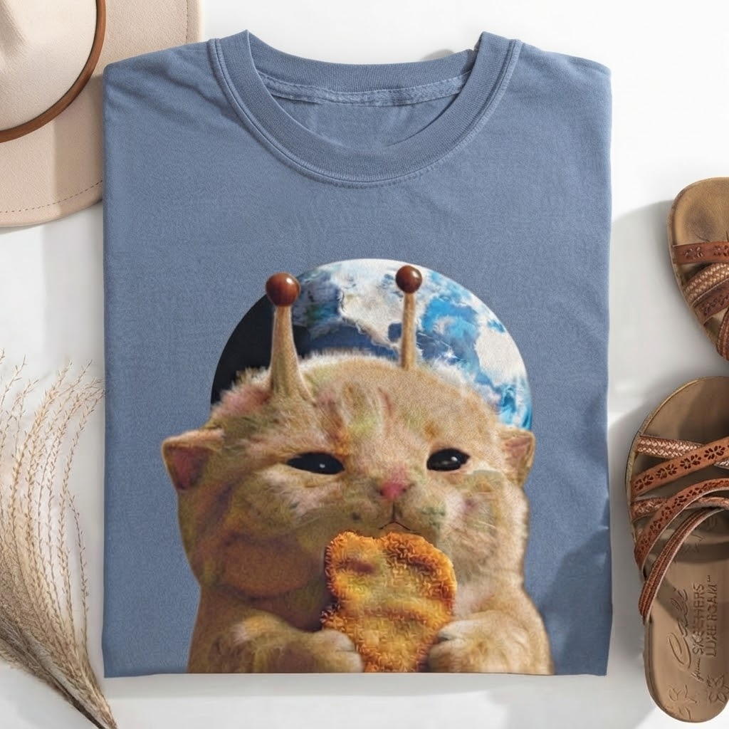 Alien cat T-shirt