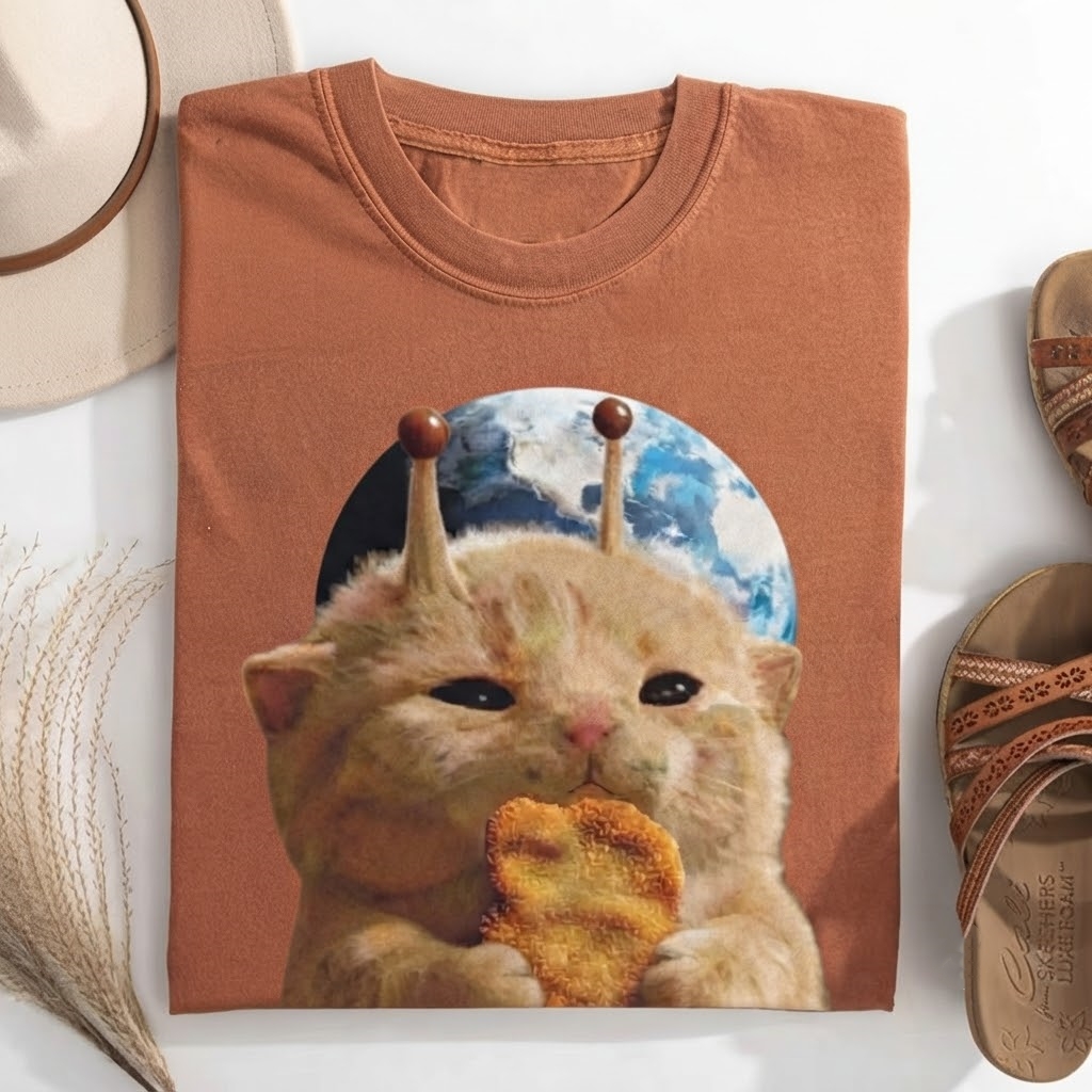 Alien cat T-shirt