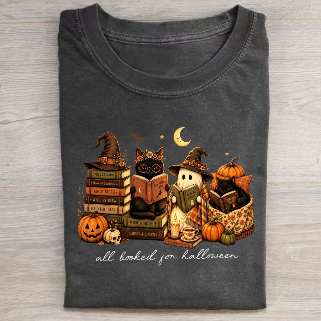 All Booked For Halloween T-Shirt