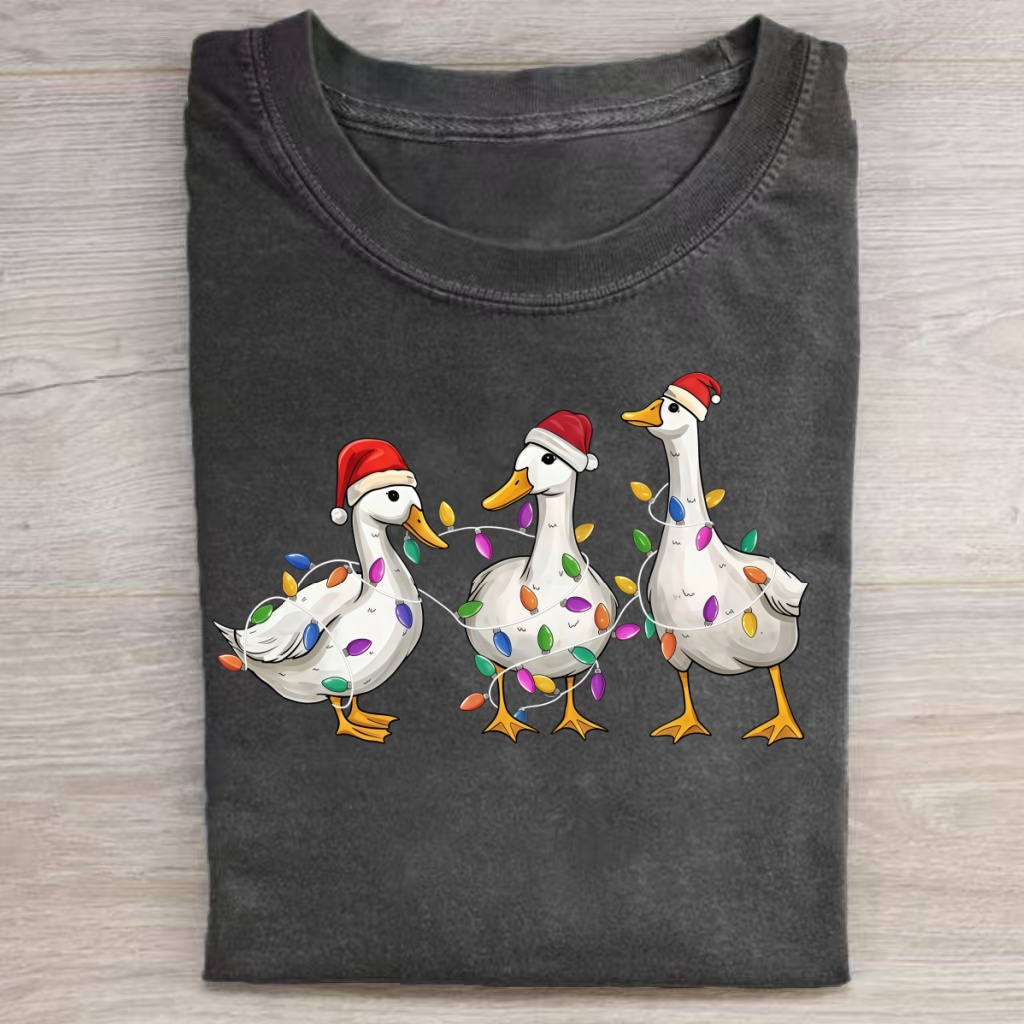 Duck Lights Christmas T-shirt
