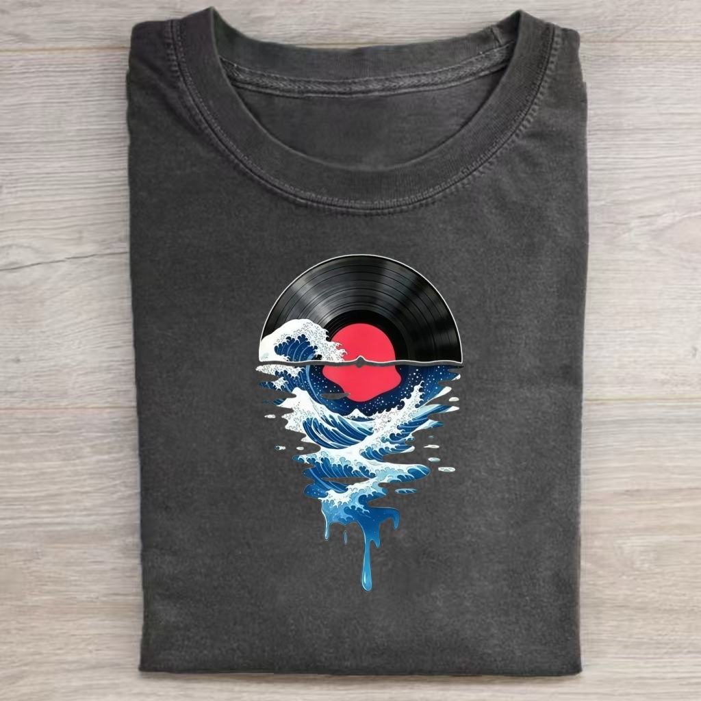 Vinyl Records And Waves T-Shirt