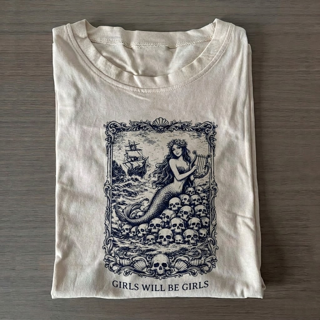 Vintage Mermaid Siren T-shirt