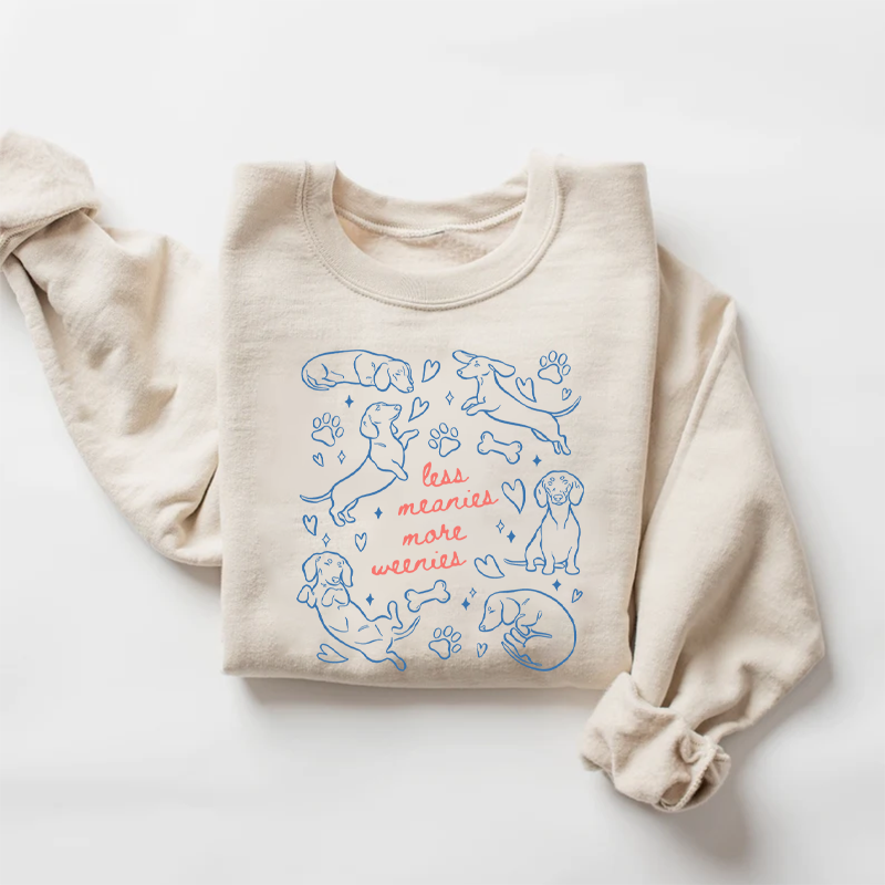 Funny Dachshund Sweatshirt Vintage Washed DTG Graphic Tee | ZalleStudio