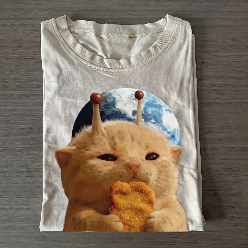 Alien cat T-shirt
