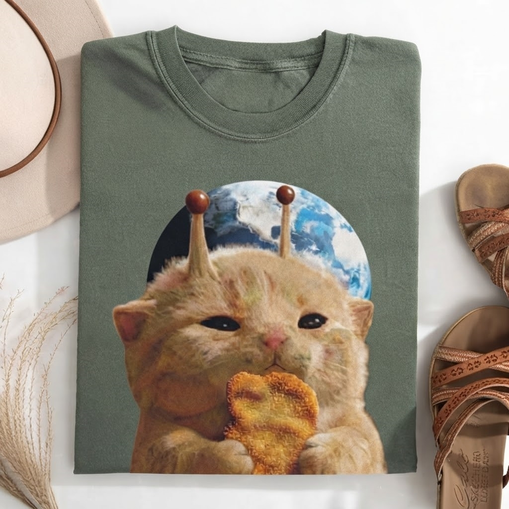 Alien cat T-shirt