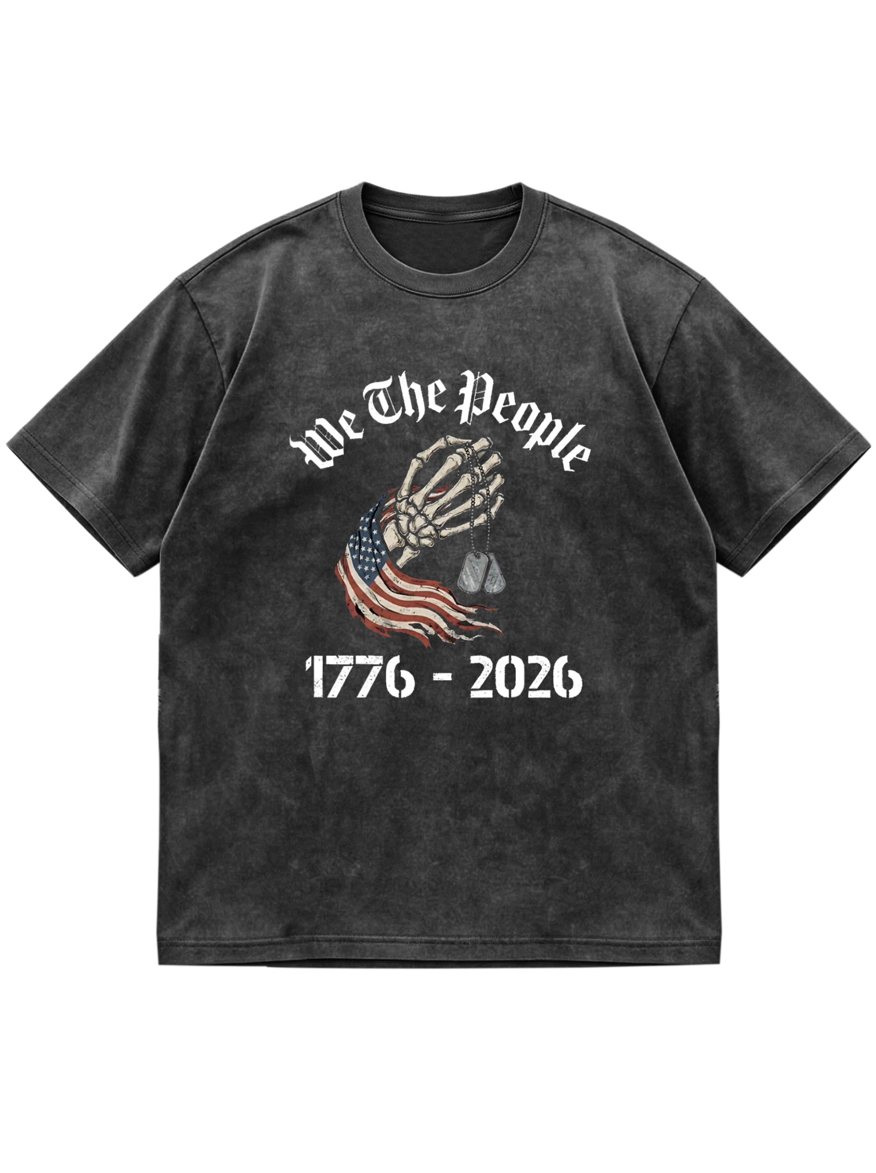Memorial Day 250 Anniversary Short Sleeve Cotton Tee Vintage Washed DTG Graphic Tee | ZalleStudio