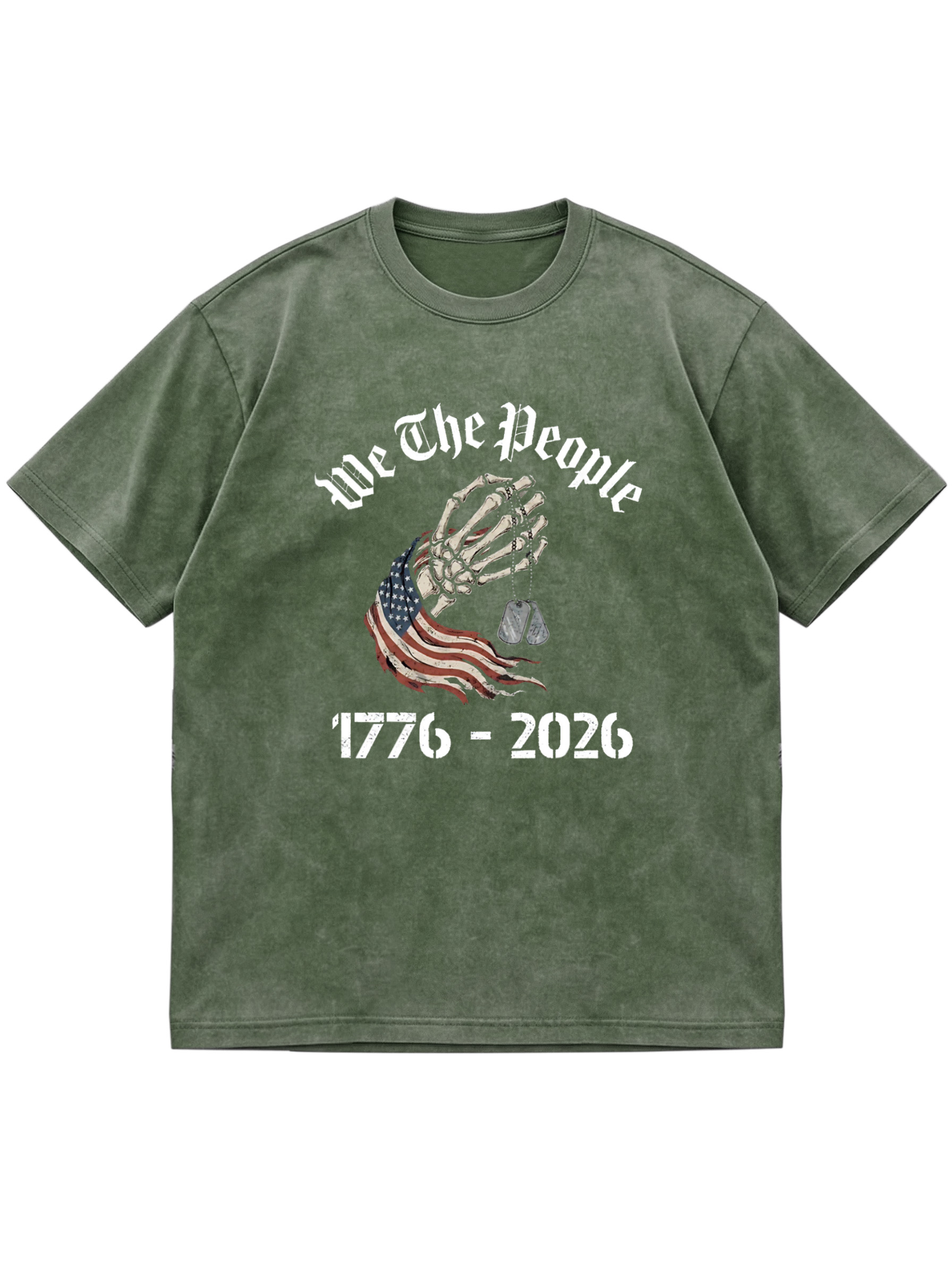Memorial Day 250 Anniversary Short Sleeve Cotton Tee Vintage Washed DTG Graphic Tee | ZalleStudio