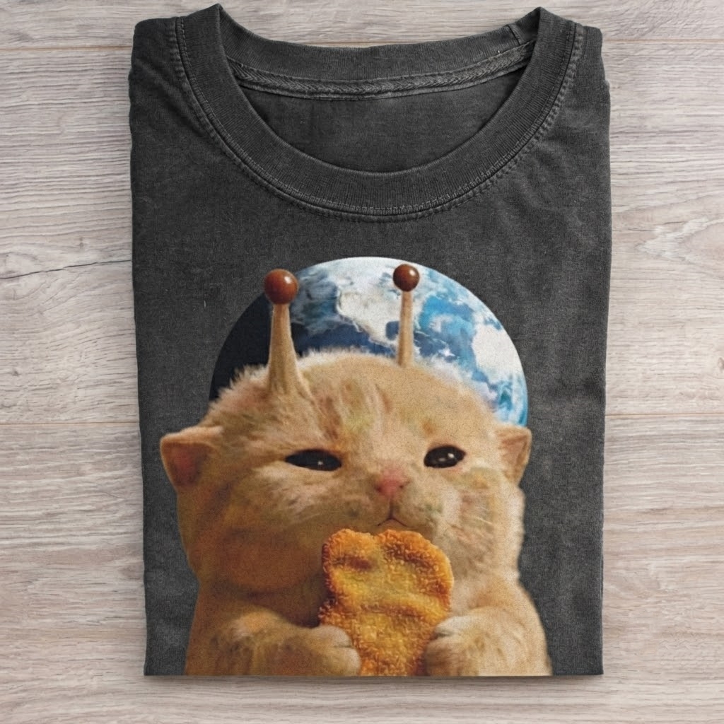 Alien cat T-shirt