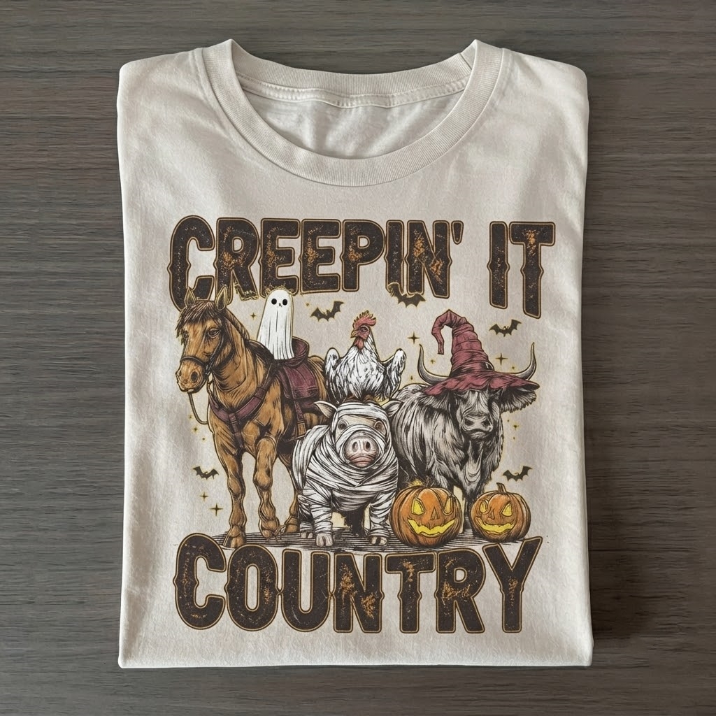 Creepin' it Country Halloween T-Shirt