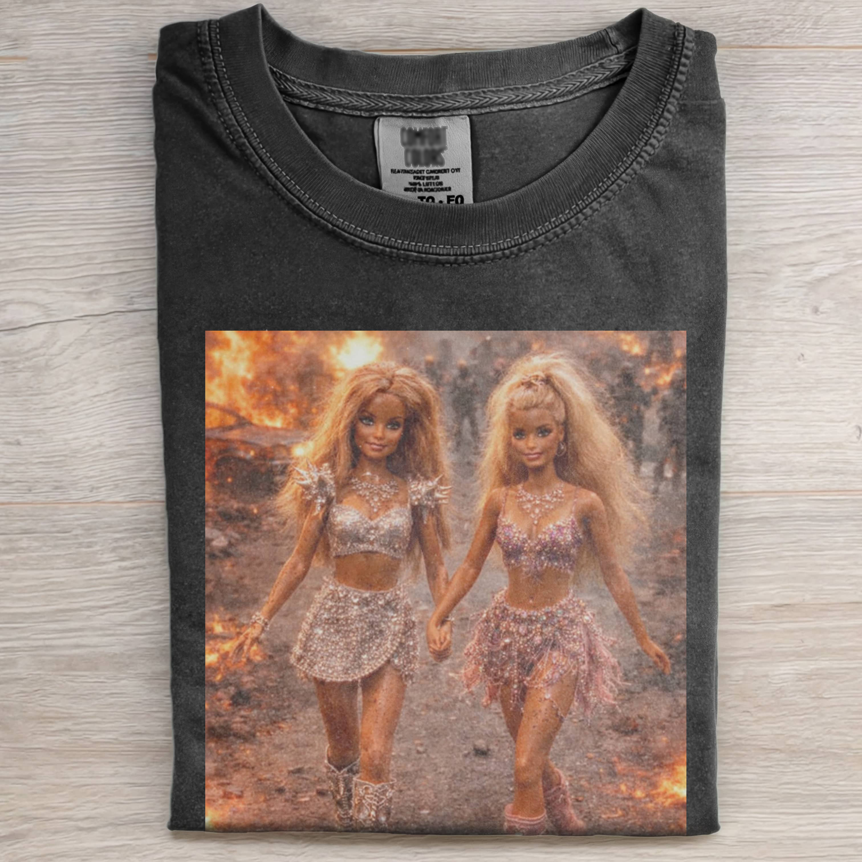 DOLL FACE DRESS TEE Vintage Washed DTG Graphic Tee | ZalleStudio